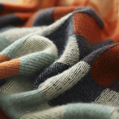Soft Multicolor Crew Neck Cashmere Sweater