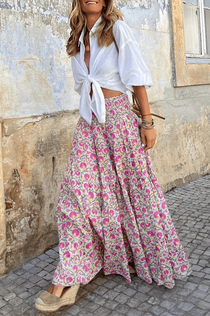 Fashionable Mid Length A-Line Skirt for Ladies