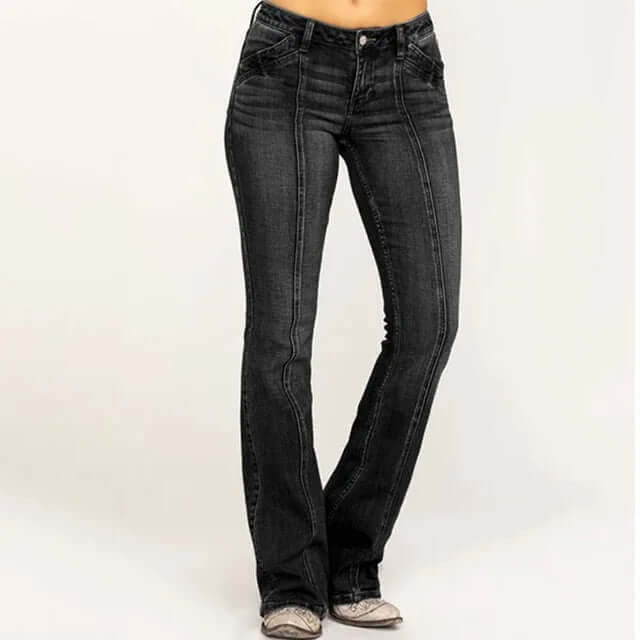 Ladies Wide Leg Jeans - Luxivelle