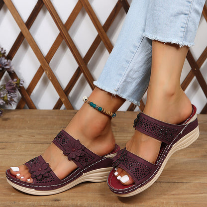 Delor | Comfortable Flower Sandals