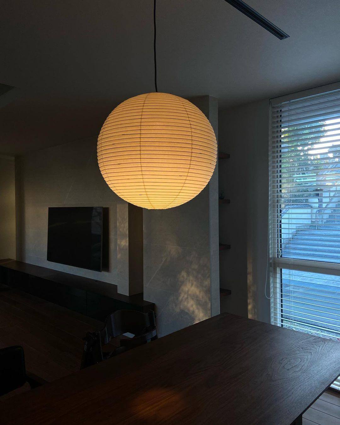 Simple White Cotton Shade Pendant Light with Metal Frame