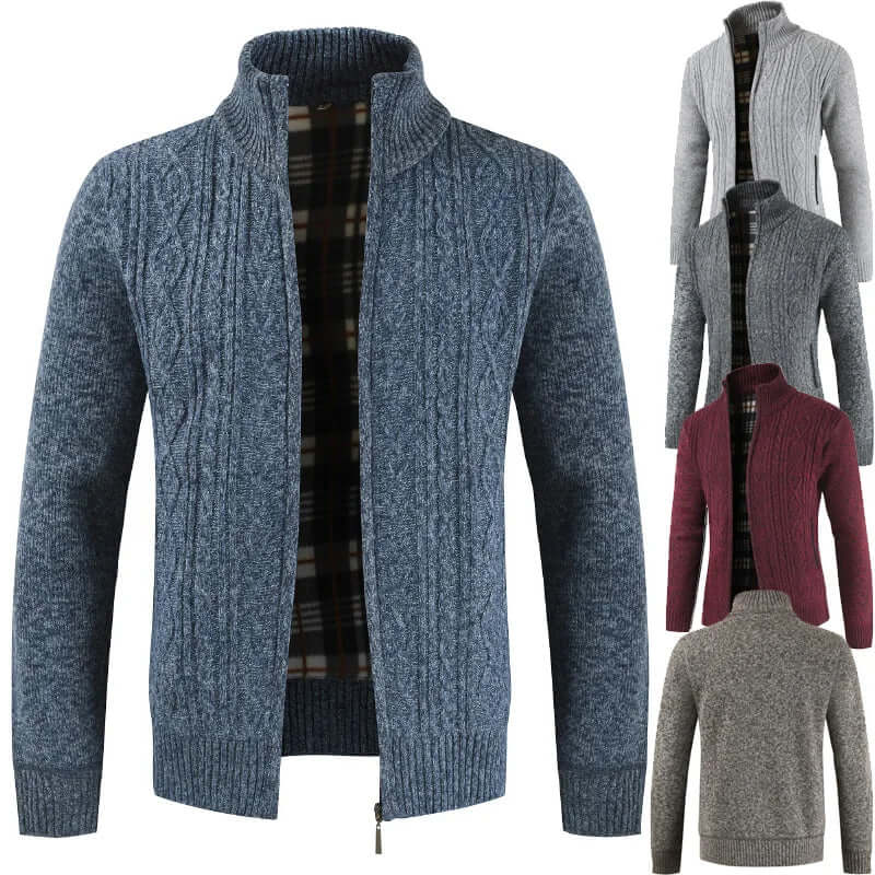 Warm Zip Up Cardigan Sweater