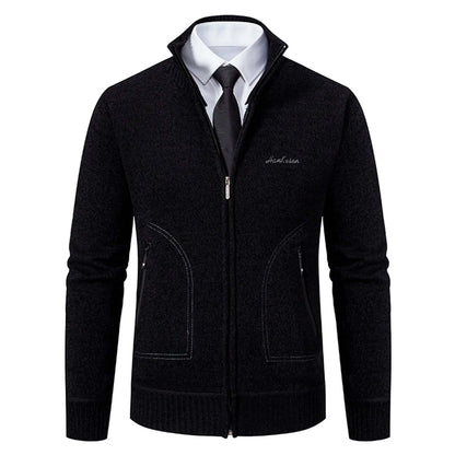 Men's Soft Crew Neck Sweater Cardigan
