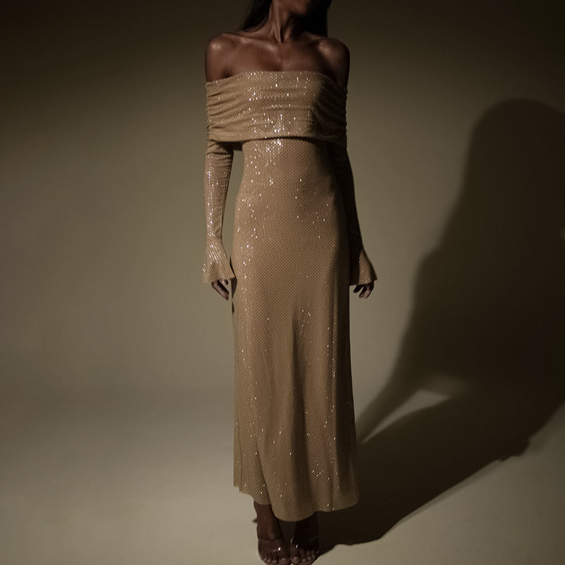 Luxurious Off Shoulder Maxi Dress for Women