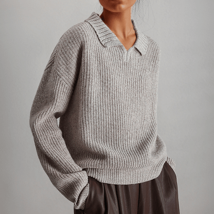 Relaxed Fit Long Sleeve Women's Sweater