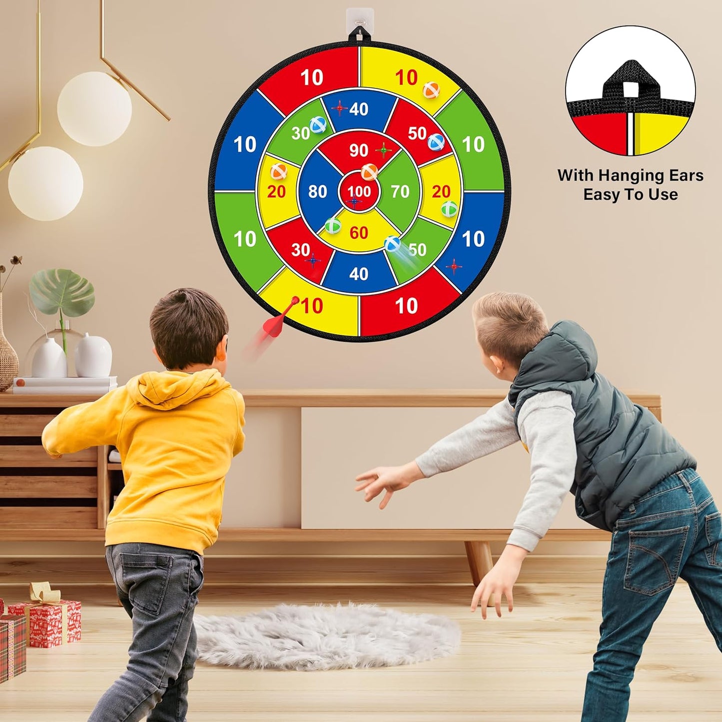 Big Two-Sided Dartboard for Children