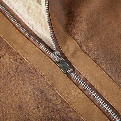Jack | Leather jacket with stand-up collar