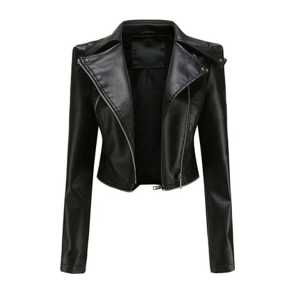 Tough Ladies Leather Motorcycle Jacket