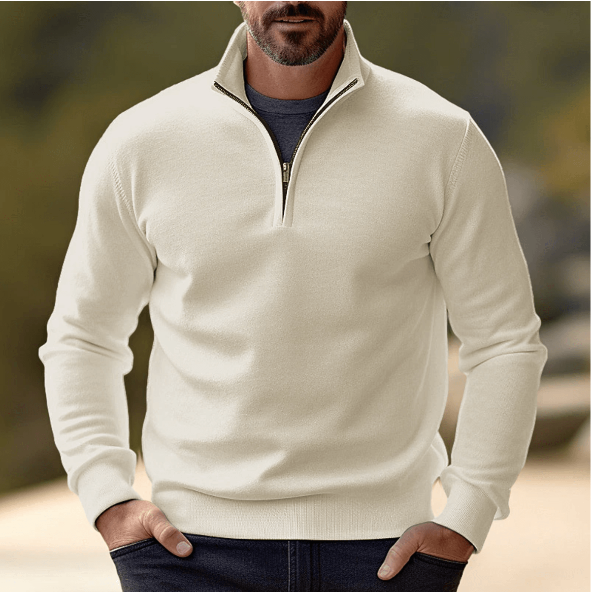 Men's Lightweight Crew Neck Sweater - Warm Cozy Layering
