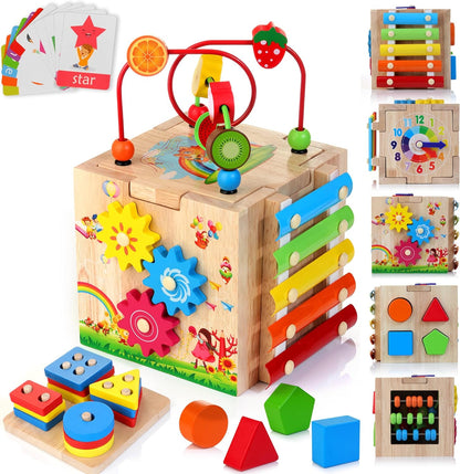 Classic Wooden Learning Block Set for Kids