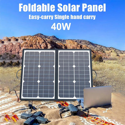 Compact 1000W Portable Solar Power Charger Kit