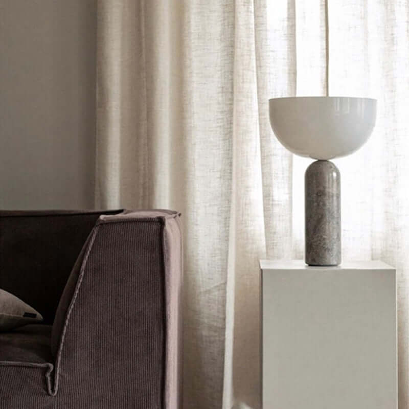 Contemporary Stone Table Lamp with Bright LED