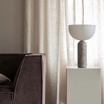 Contemporary Stone Table Lamp with Bright LED