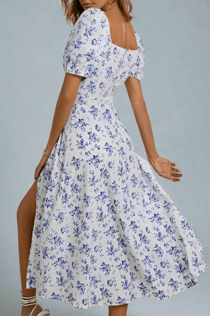 Ladies Summer Flower Mini Dress - Luxivelle