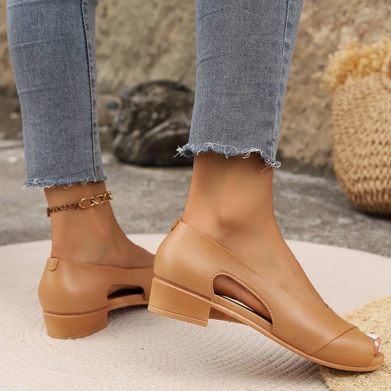 Comfortable Flat Block Heel Sandals for Women