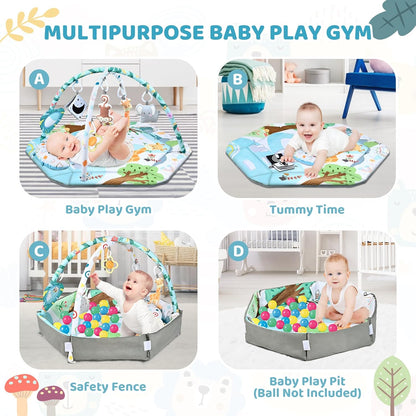 Ultimate Baby Play Gym with 8 Fun Toys
