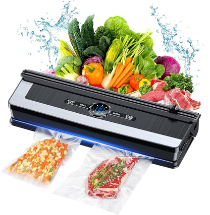 Automatic Food Sealer with Built-In Cutter and Roll Storage - Luxivelle