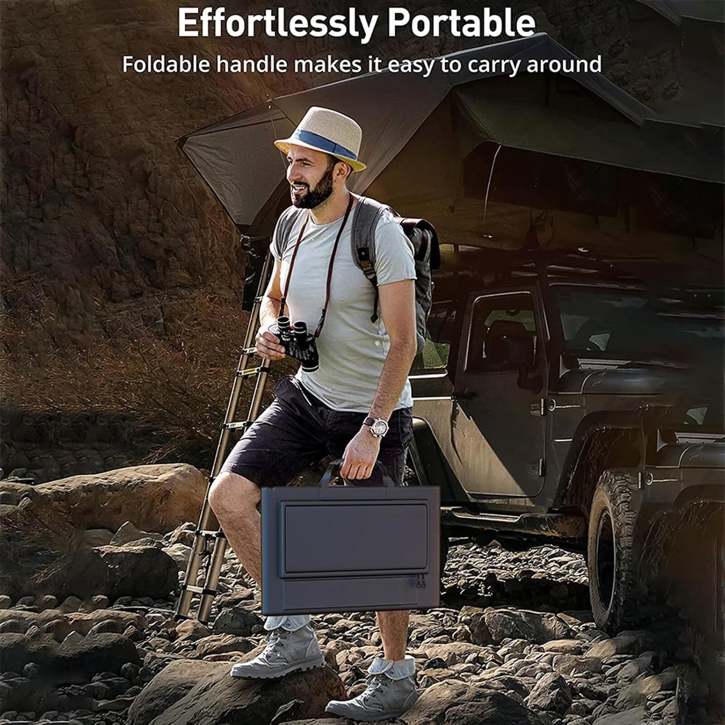 Compact 1000W Portable Solar Power Charger Kit