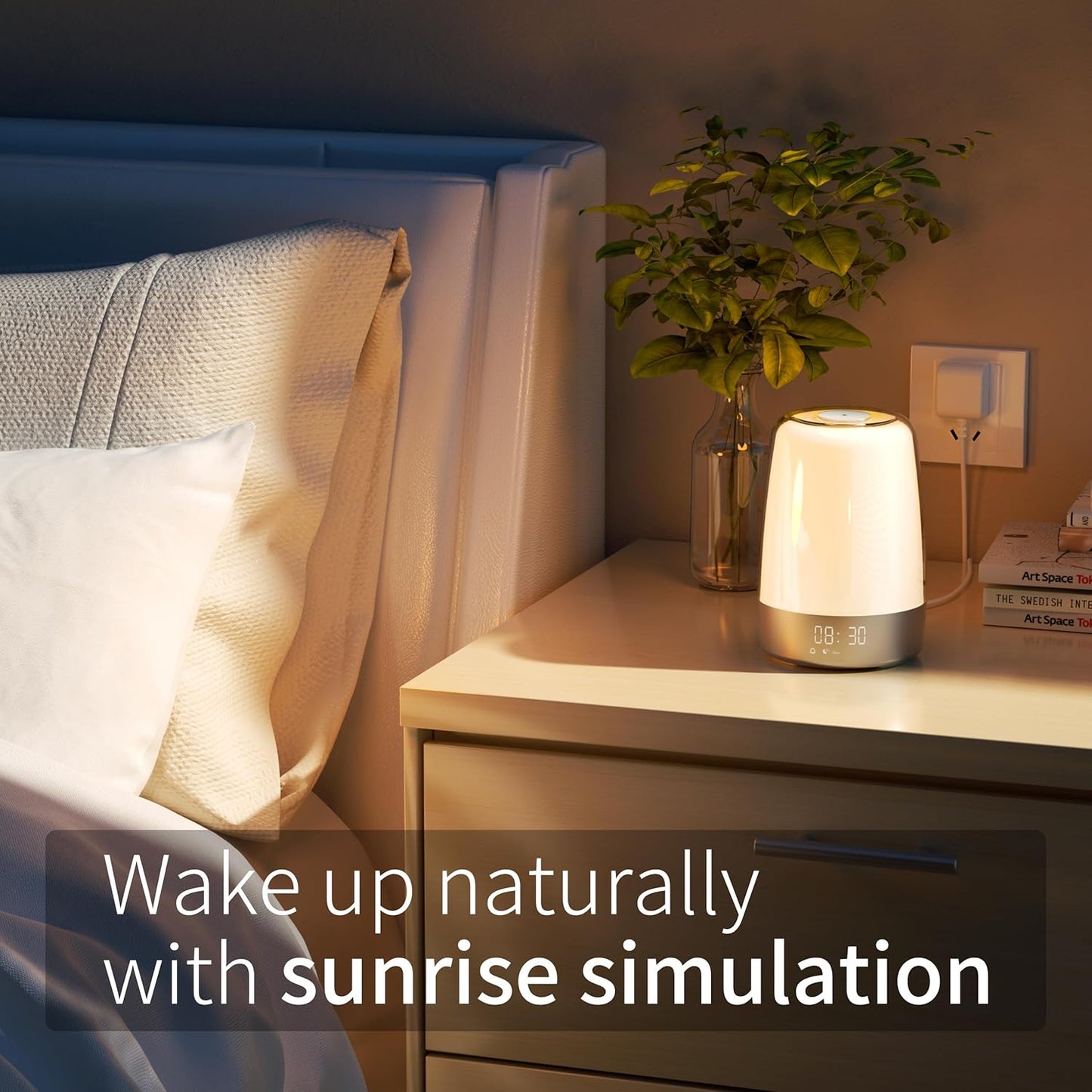 Simulated Sunrise Lamp with Soothing Sounds