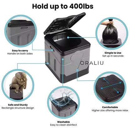 Compact Collapsible Toilet for Outdoor Use