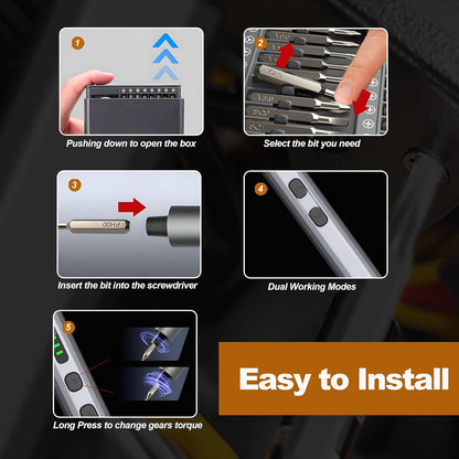 Compact 68-in-1 Multi Bit Screwdriver Kit