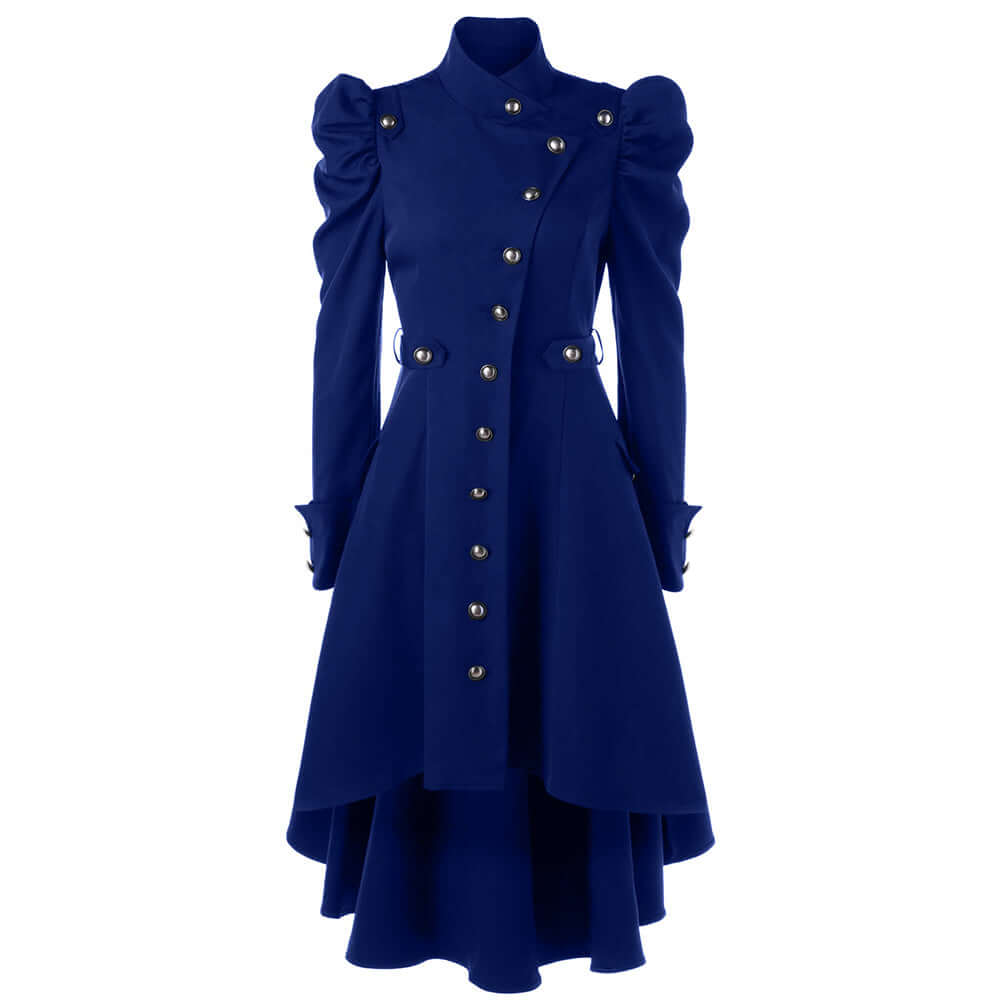Classic Ladies Midi Coat with Fitted Neckline