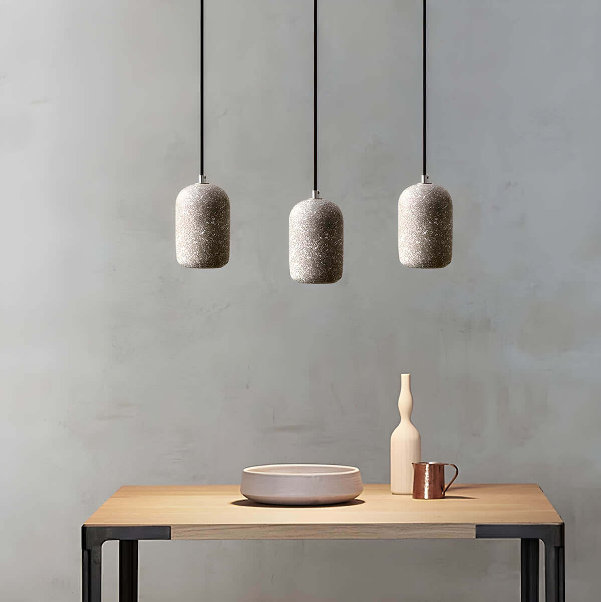 Rustic Metal Hanging Ceiling Light, 16cm Glass Shade