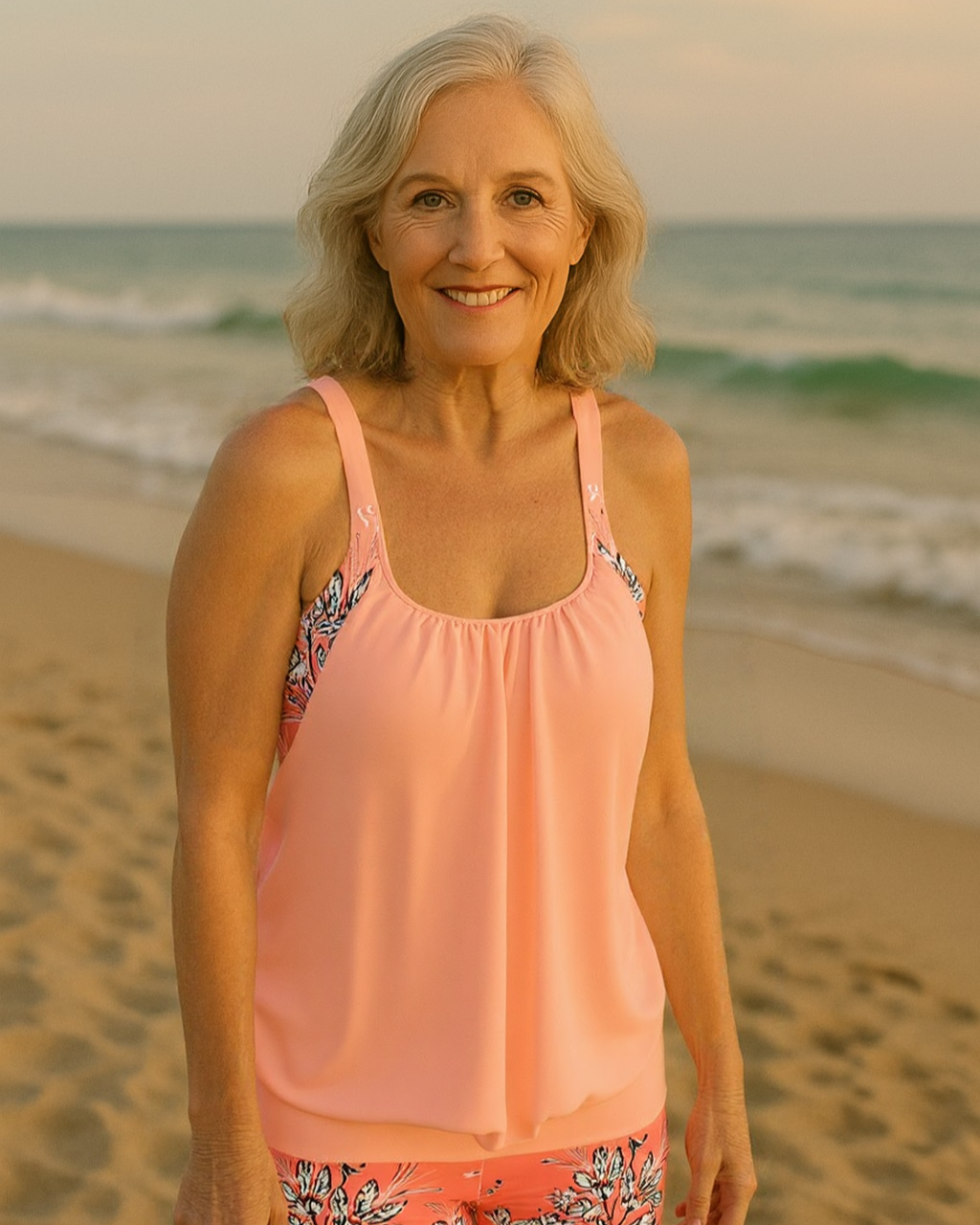 Beachy Coastal Swim Tankini - Luxivelle