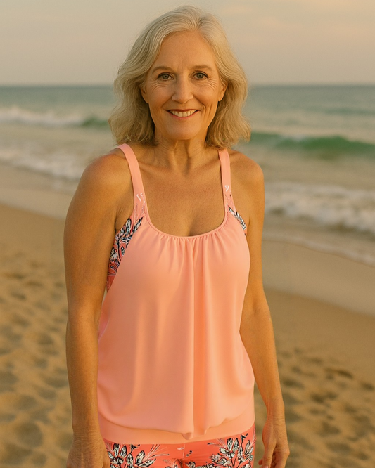 Beachy Coastal Swim Tankini - Luxivelle