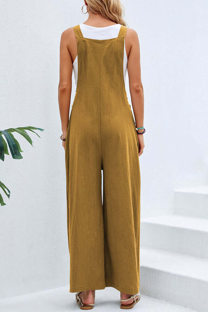 Comfortable V Neck Halter Jumpsuit for Women