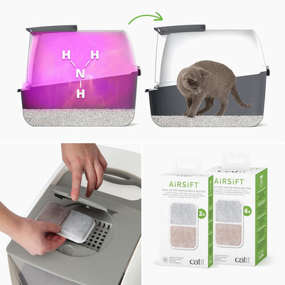 Large Covered Cat Litter Box with Odor Absorbent Filter