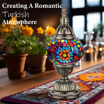 Exotic Moroccan Mosaic Glass Table Lamp