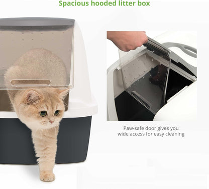 Large Covered Cat Litter Box with Odor Absorbent Filter
