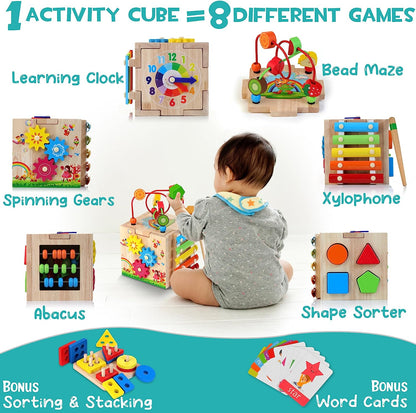 Classic Wooden Learning Block Set for Kids
