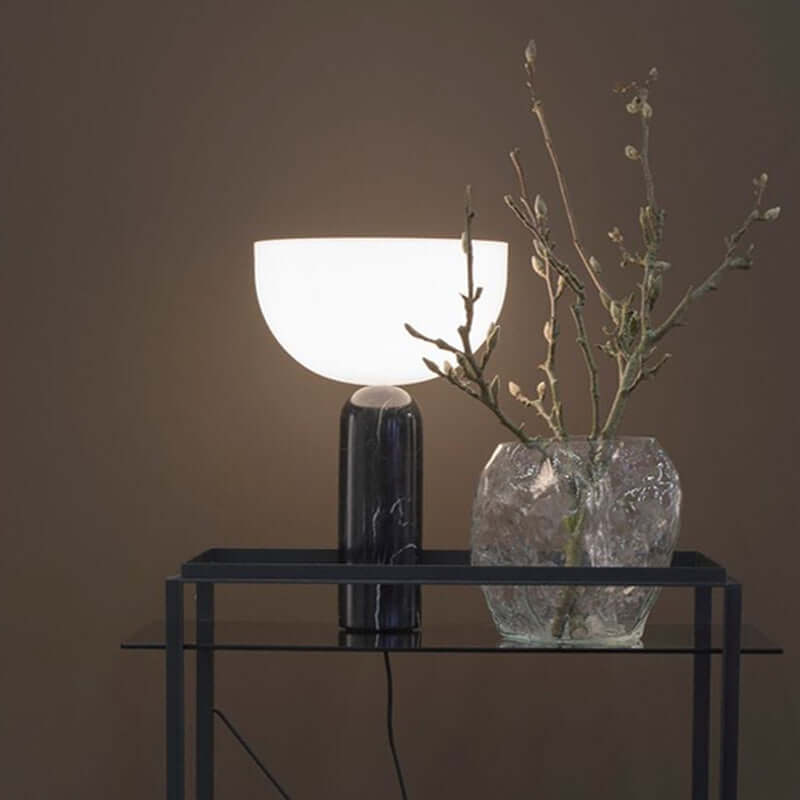 Contemporary Stone Table Lamp with Bright LED