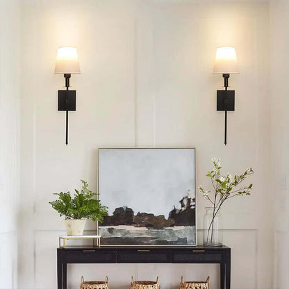 Compact Battery Powered LED Wall Lamps (2 Pack)