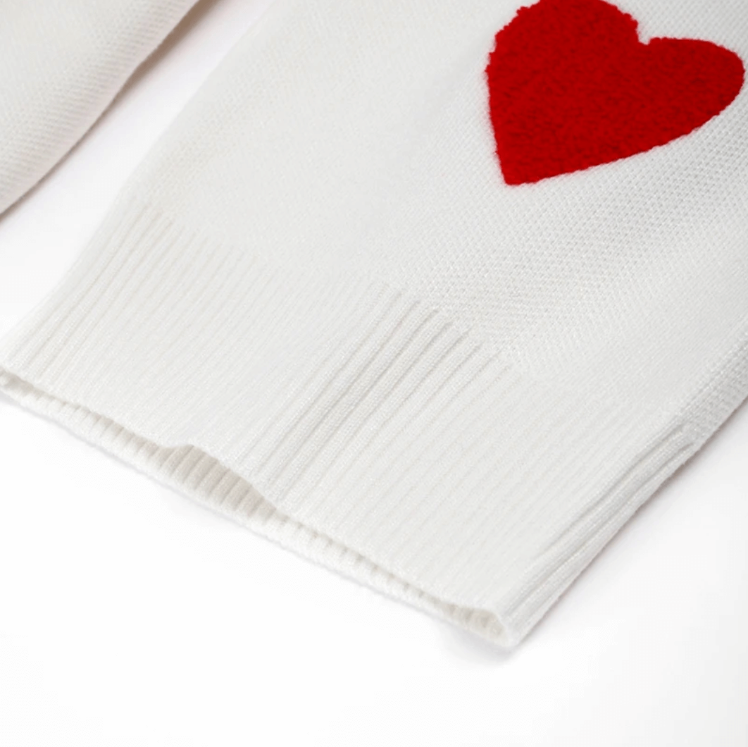 Comfortable Casual Heart Pattern Sweater