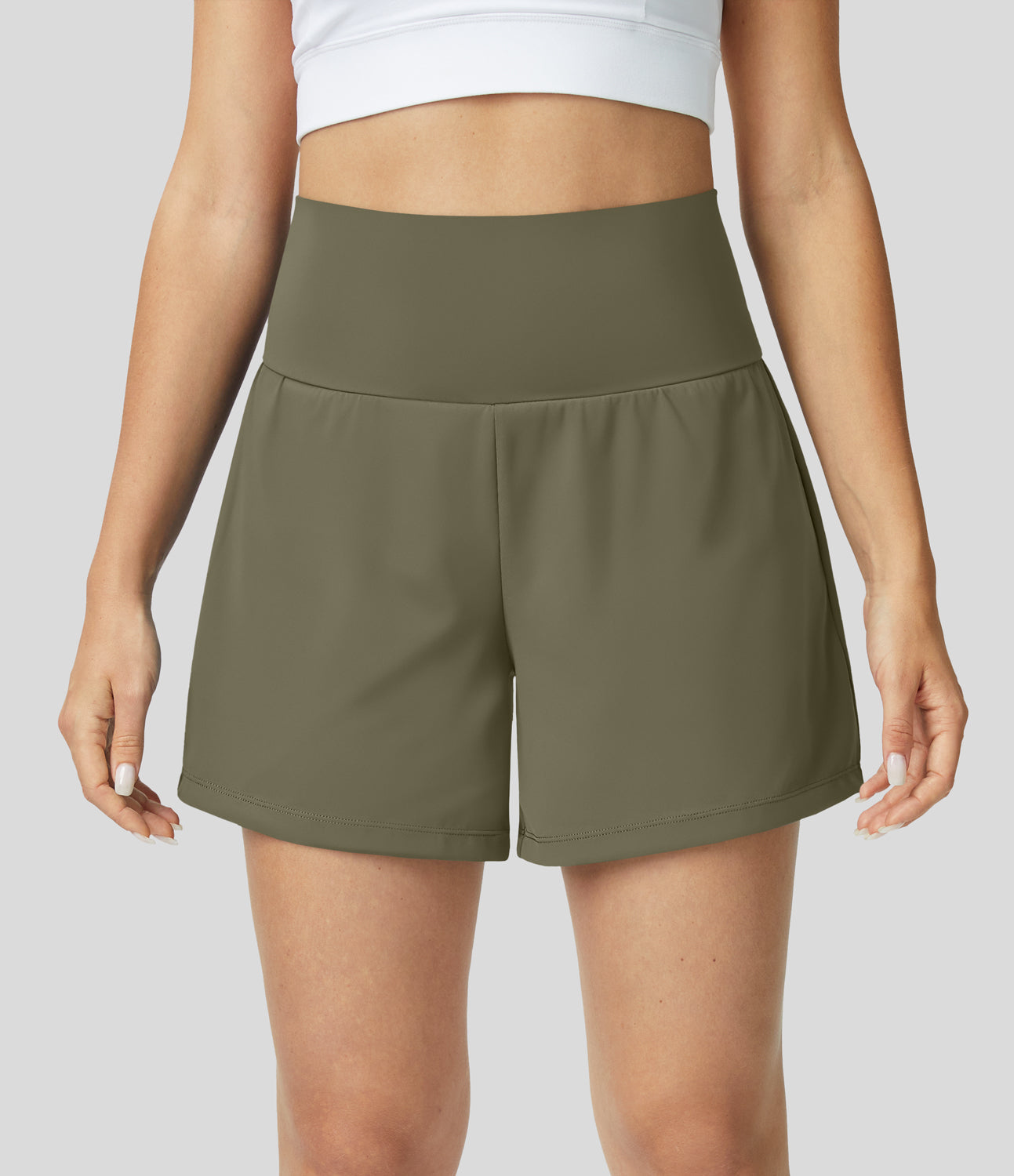 Variant image for Margarethe Yoga Shorts - 2-in-1 High Waist with Pockets, Breathable Fabric-41