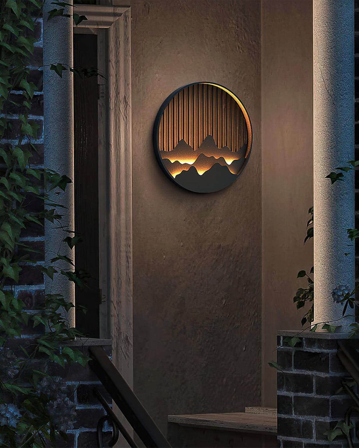 Rustic Outdoor LED Wall Lamp with Nature Design