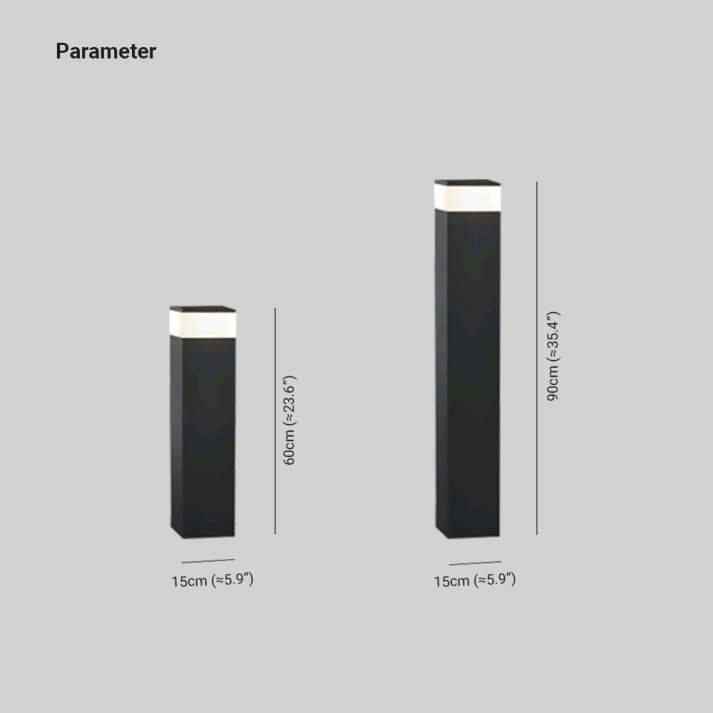Outdoor Solar Powered Rectangular Lamp