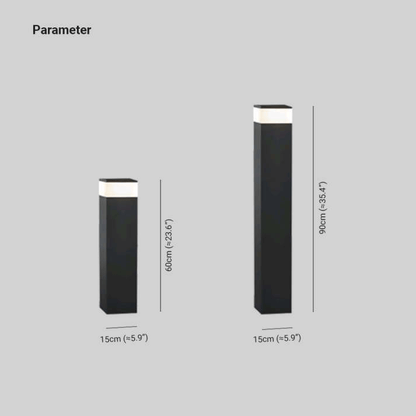 Outdoor Solar Powered Rectangular Lamp