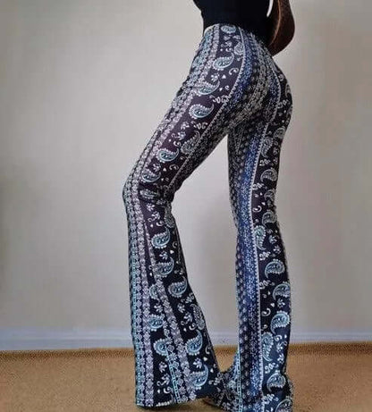 Fashionable Wide Leg Printed Pants