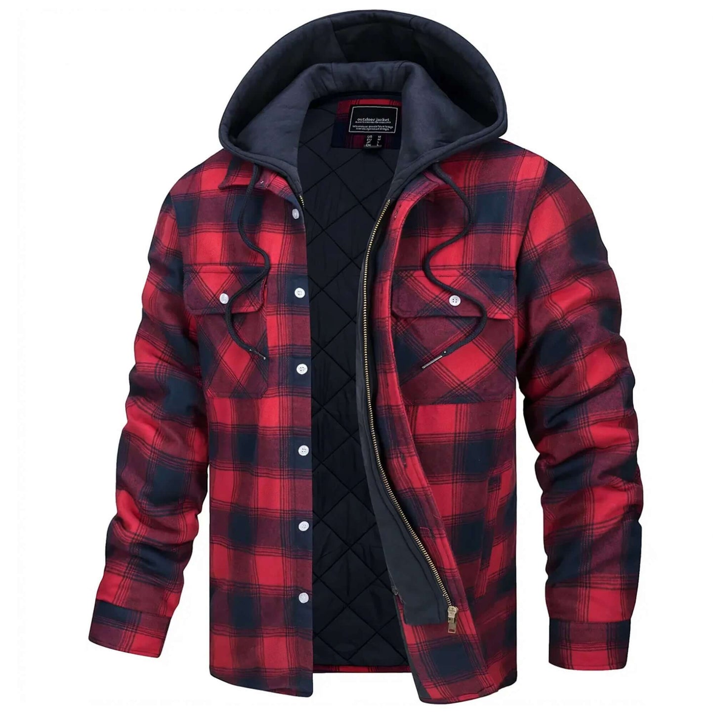 Classic Plaid Men's Winter Jacket