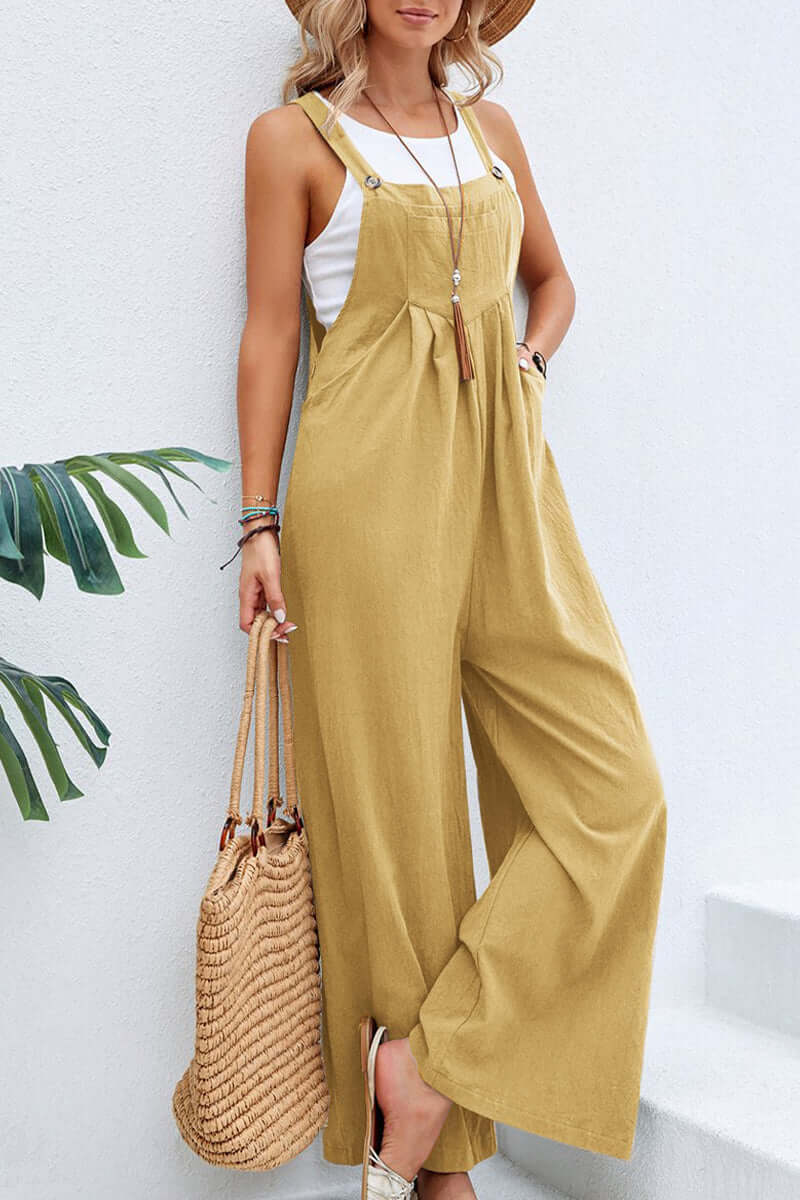 Comfortable V Neck Halter Jumpsuit for Women