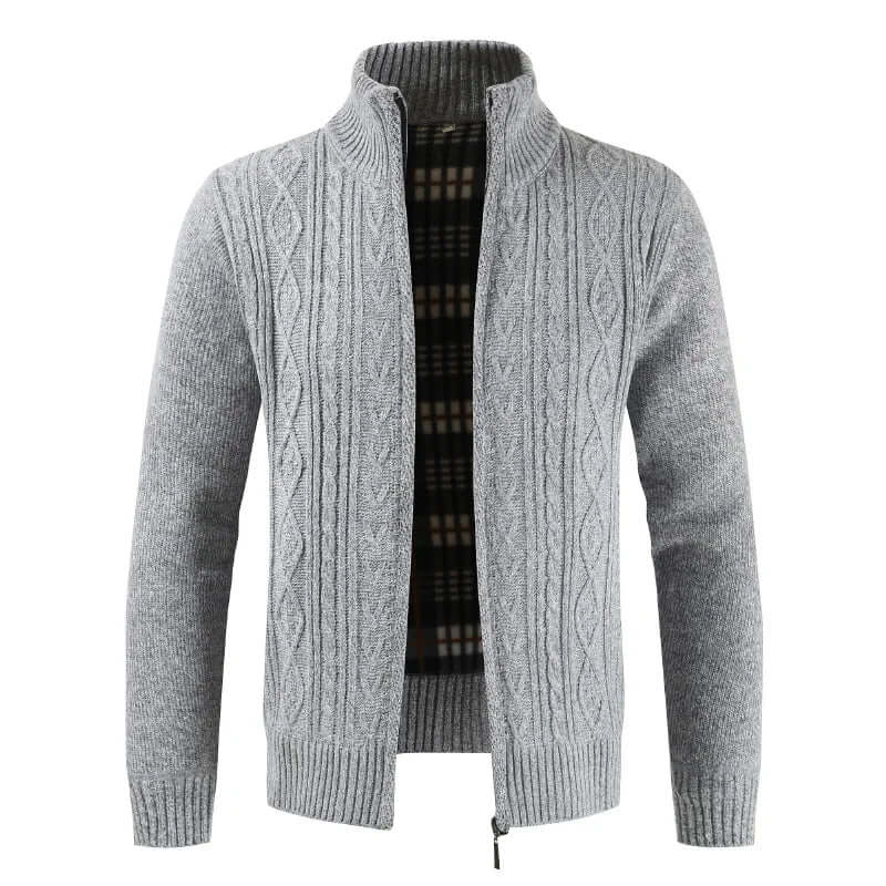 Warm Zip Up Cardigan Sweater