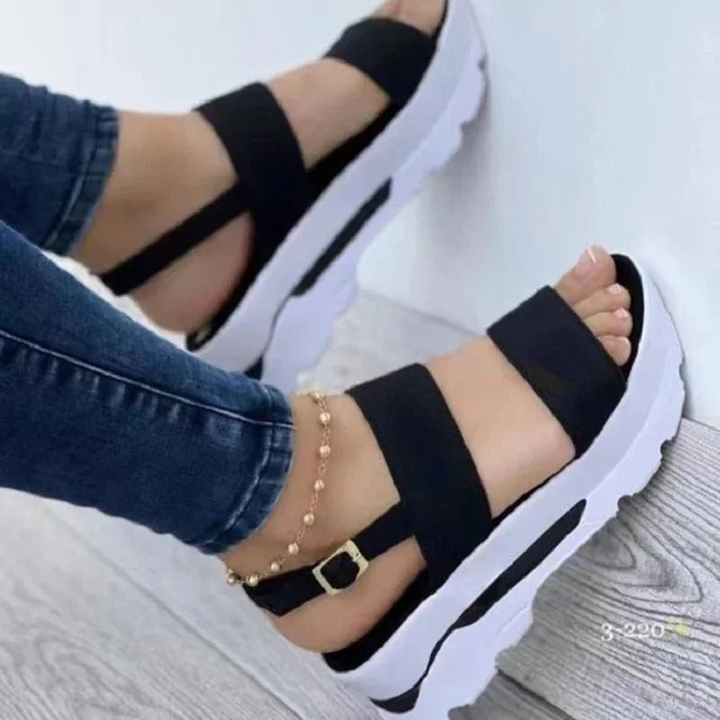 Women's Comfortable High Heel Summer Sandals - Luxivelle