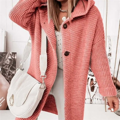Luxury Soft Hooded Women's Cardigan Sweater