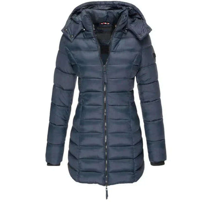 Warm Women's Down Parka Coat with Hood