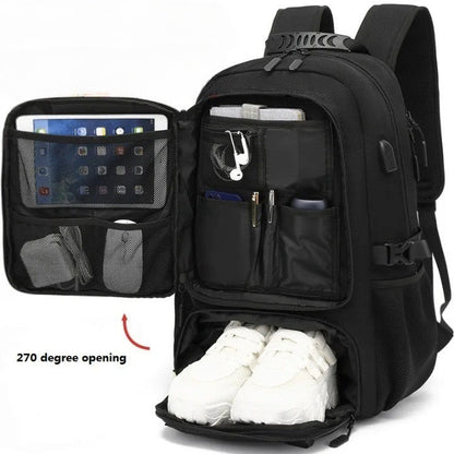 Large Waterproof Hiking Backpack with USB Charger