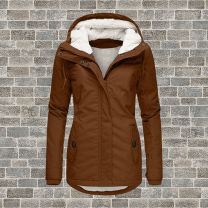 Warm Women's Parka Coat with Soft Faux Fur Lining